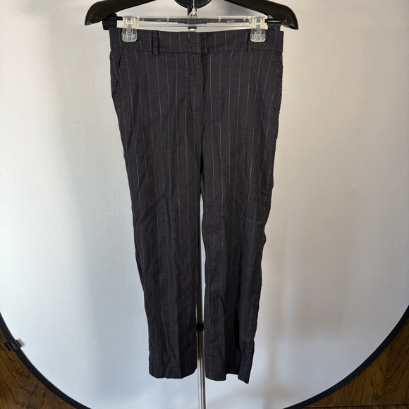 Peserico Pants - Peserico Fleece Wool Blend Pinstripe Ankle Pants Italy Sz 46 US 10 Academia Work
